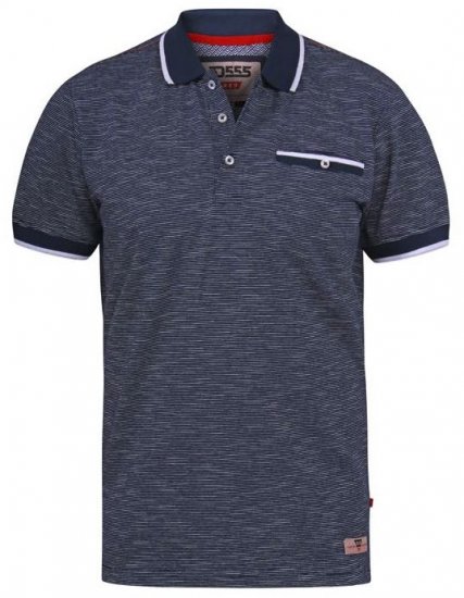 D555 Hornet Fine Stripe Jersey Polo - Polo shirts - Grote Maten Poloshirts Heren