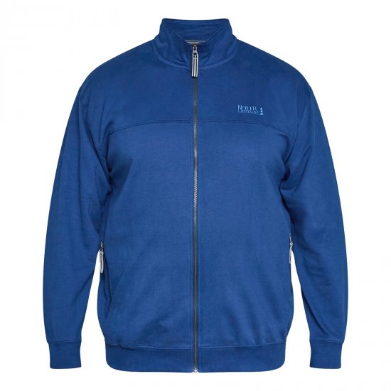North Latitude Sweat Cardigan Blauw - Sweaters & hoodies - Sweaters & Hoodies Grote Maten Heren