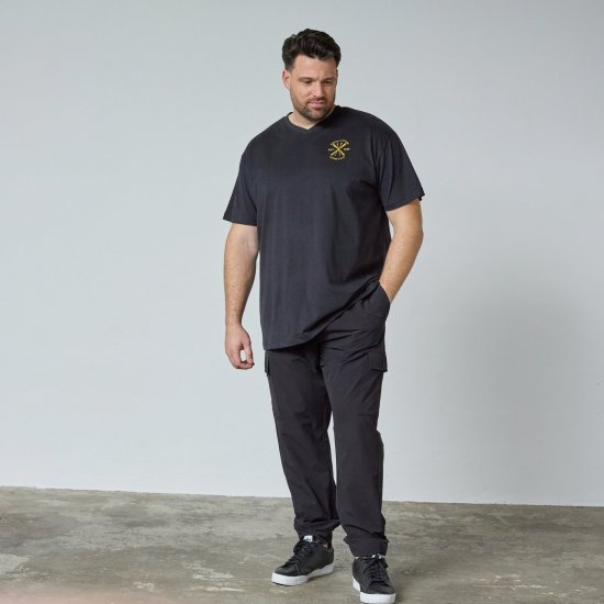 North Latitude Alpine Club T-Shirt Zwart - TALL T-shirts - Extra lange T-shirts voor heren