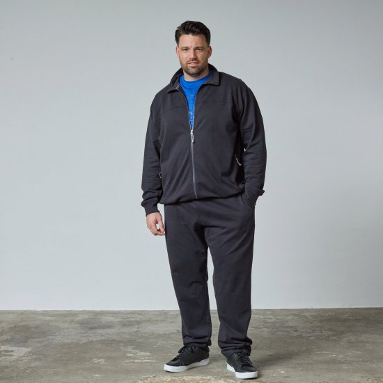 North Latitude Sweat Cardigan Zwart - TALL sweatshirts - TALL sweatshirts voor lange mannen