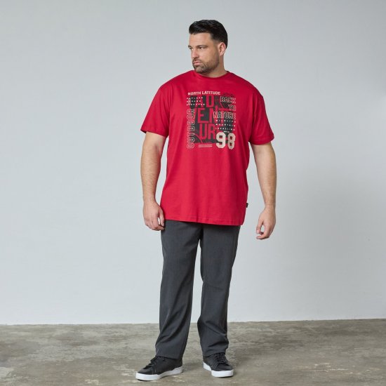 North Latitude Adventure 98 Graphic Tee Geel/Oranje - TALL T-shirts - Extra lange T-shirts voor heren
