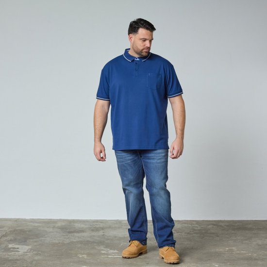North Latitude Superflex Polo Blauw - TALL polo's - Langere polo's: TALL-pasvorm