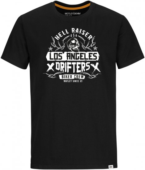Motley Denim Albany T-shirt Black - T-shirts - Grote Maten T-shirts Heren