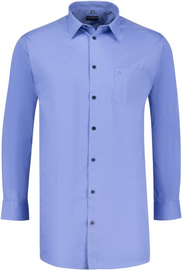 Adamo John Comfort Fit Long Sleeve shirt Medium Blue - Hemden - Overhemden Grote Maten Heren
