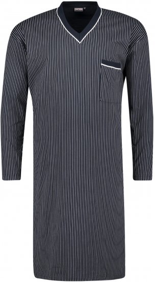 Adamo Gustav Long Nightshirt Navy - Ondergoed & Zwem - Grote Maten Ondergoed Heren