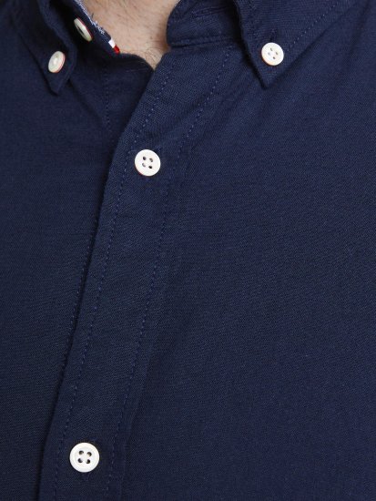 Jack & Jones Summer Shirt L/S Navy - Hemden - Overhemden Grote Maten Heren
