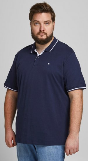Jack & Jones Jersey Polo Navy - Polo shirts - Grote Maten Poloshirts Heren