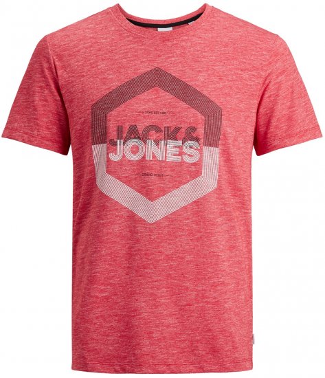 Jack & Jones Elight Crew Neck T-shirt Red - T-shirts - Grote Maten T-shirts Heren