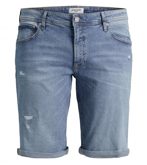 Jack & Jones Rick 5 Pocket Shorts Blue denim - Shorts - Grote Maten Korte Broeken Heren