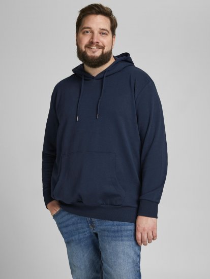 Jack & Jones Basic Sweat Hood Navy Blazer - Sweaters & hoodies - Sweaters & Hoodies Grote Maten Heren
