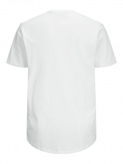 Jack & Jones NOA Crew Neck T-shirt White - T-shirts - Grote Maten T-shirts Heren