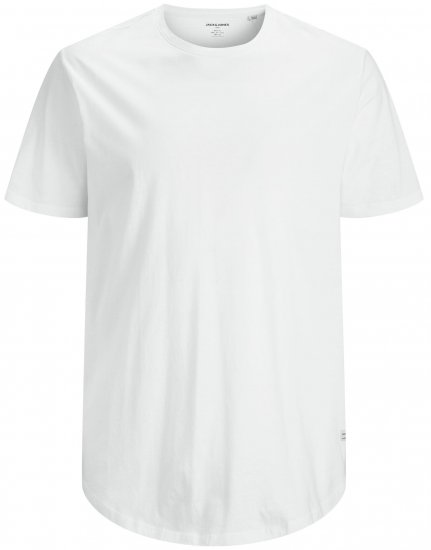 Jack & Jones NOA Crew Neck T-shirt White - T-shirts - Grote Maten T-shirts Heren