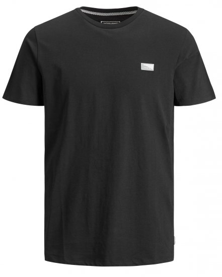 Jack & Jones Schultz Crew Neck T-Shirt Black - T-shirts - Grote Maten T-shirts Heren