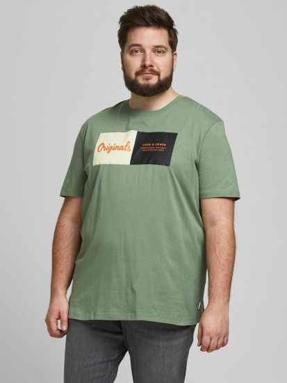 Jack & Jones Joshua T-shirt Sea Spray - T-shirts - Grote Maten T-shirts Heren