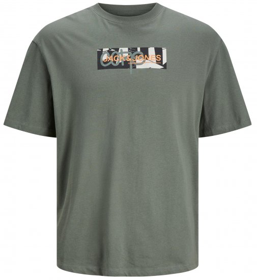 Jack & Jones JCOAOP PRINT T-Shirt Agave Green - T-shirts - Grote Maten T-shirts Heren