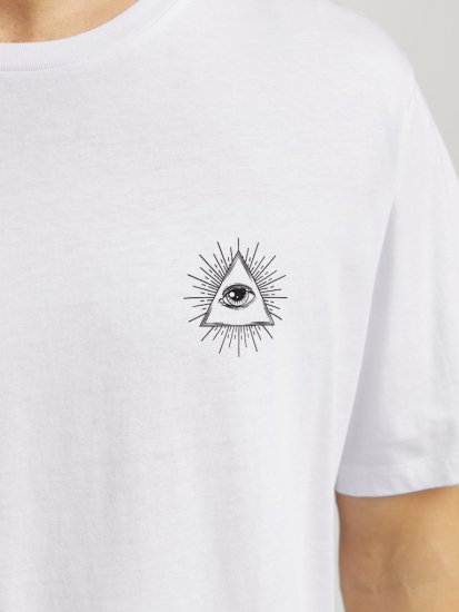 Jack & Jones Jackie Crew Neck T-Shirt White - T-shirts - Grote Maten T-shirts Heren