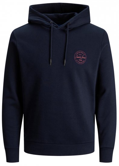 Jack & Jones JJESHARK SWEAT Hoodie Navy - Sweaters & hoodies - Sweaters & Hoodies Grote Maten Heren