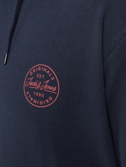 Jack & Jones JJESHARK SWEAT Hoodie Navy - Sweaters & hoodies - Sweaters & Hoodies Grote Maten Heren