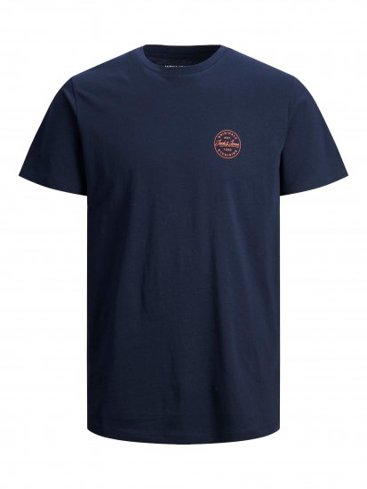 Jack & Jones JJESHARK TEE Navy - T-shirts - Grote Maten T-shirts Heren