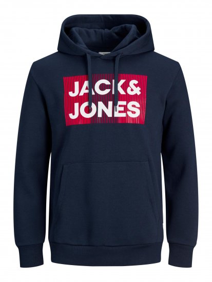 Jack & Jones JJECORP Hoodie Navy - Sweaters & hoodies - Sweaters & Hoodies Grote Maten Heren