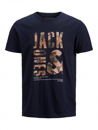 Jack & Jones JCOSTREET TEE Navy - T-shirts - Grote Maten T-shirts Heren