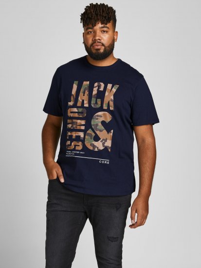 Jack & Jones JCOSTREET TEE Navy - T-shirts - Grote Maten T-shirts Heren