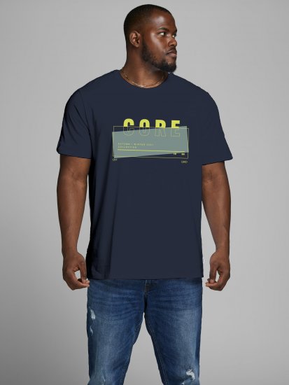 Jack & Jones JCOBOOSTER TEE Navy - T-shirts - Grote Maten T-shirts Heren