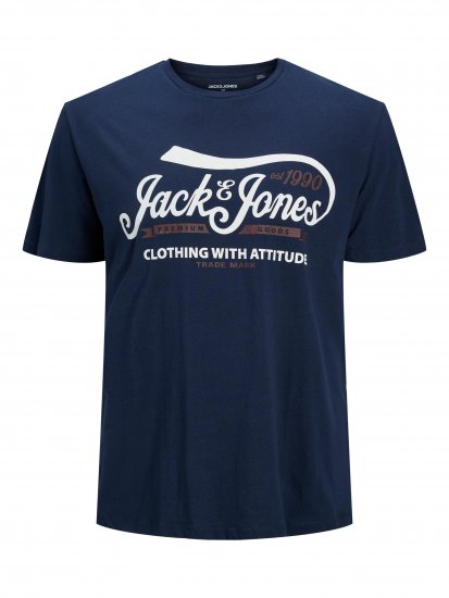 Jack & Jones JPRBLUBOOSTER TEE Navy - T-shirts - Grote Maten T-shirts Heren