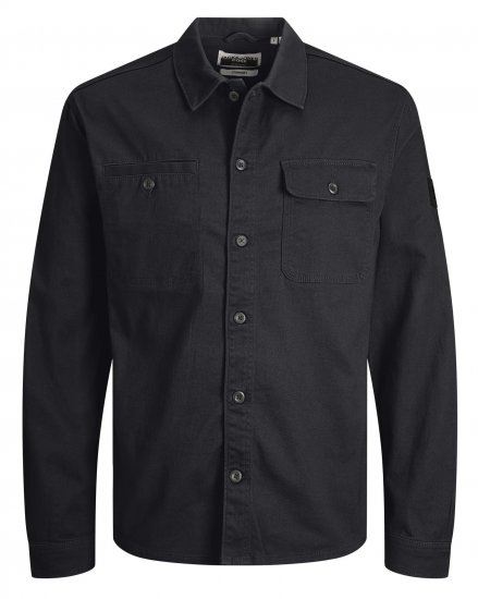 Jack & Jones JCOBEN LS Overshirt Black - Hemden - Overhemden Grote Maten Heren