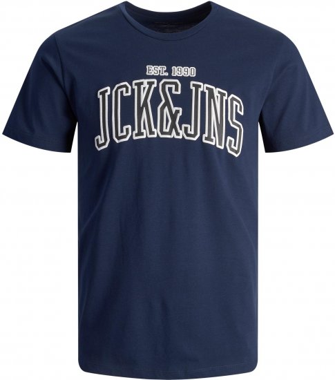 Jack & Jones JJCEMB TEE Navy - T-shirts - Grote Maten T-shirts Heren
