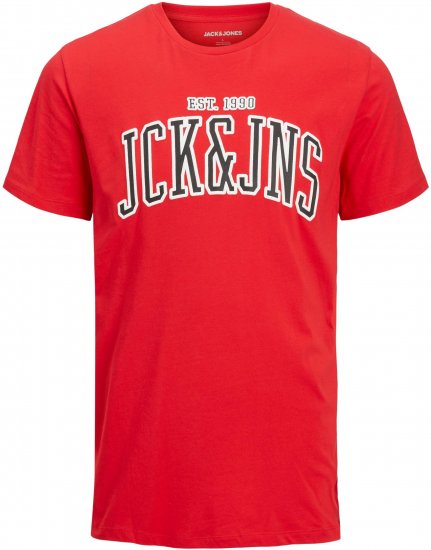Jack & Jones JJCEMB TEE Red - T-shirts - Grote Maten T-shirts Heren