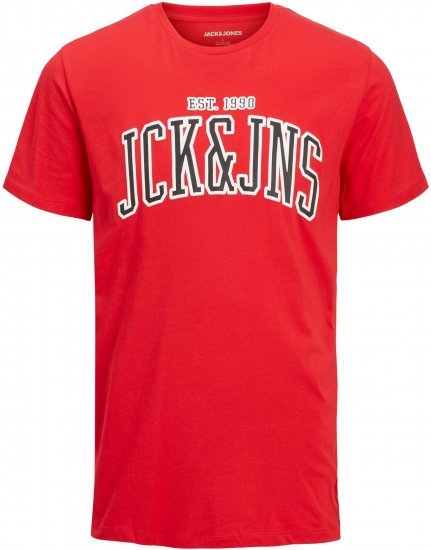 Jack & Jones JJCEMB TEE Red - T-shirts - Grote Maten T-shirts Heren