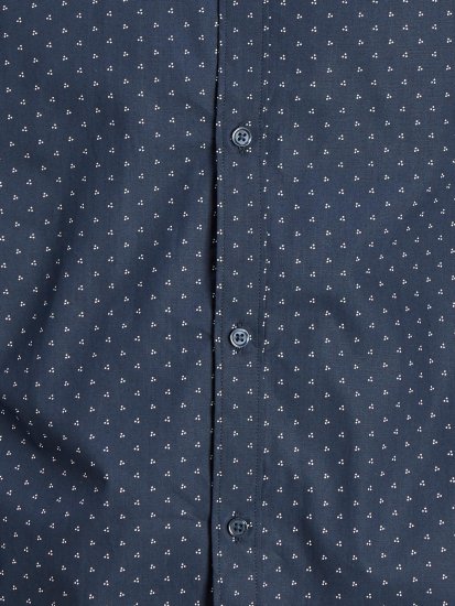 Jack & Jones JPRBLACARDIFF Print Shirt LS Navy - Hemden - Overhemden Grote Maten Heren