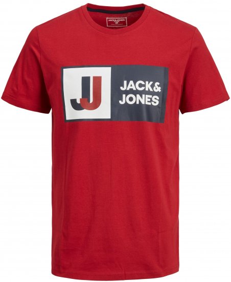 Jack & Jones JCOLOGAN TEE Red - T-shirts - Grote Maten T-shirts Heren