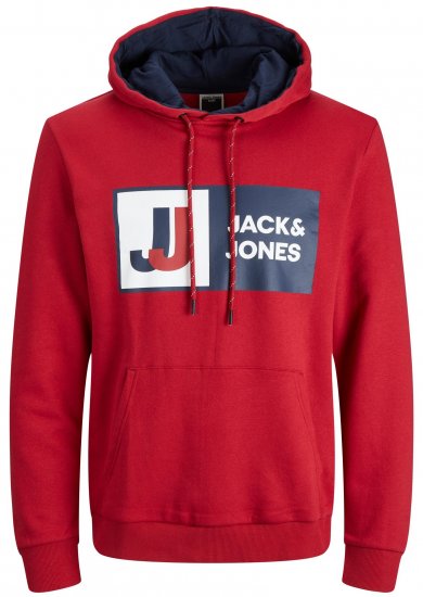 Jack & Jones JCOLOGAN Hoodie Red - Sweaters & hoodies - Sweaters & Hoodies Grote Maten Heren