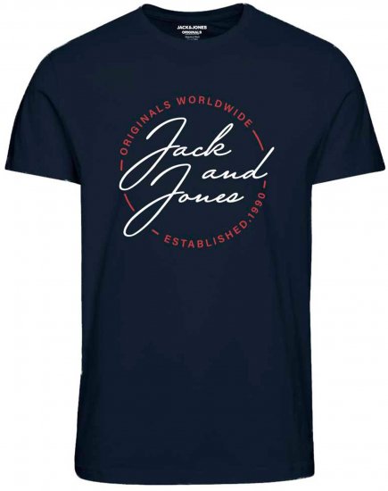 Jack & Jones JORJERRYS TEE Navy - T-shirts - Grote Maten T-shirts Heren