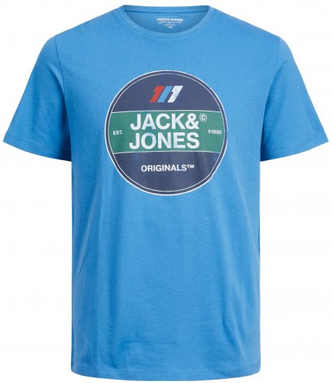 Jack & Jones JORNATE TEE Blue - T-shirts - Grote Maten T-shirts Heren