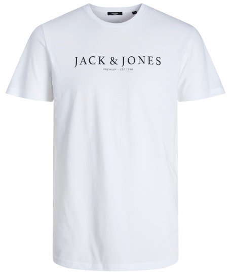 Jack & Jones JPRBLABOOSTER T-shirt White - T-shirts - Grote Maten T-shirts Heren