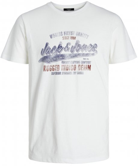 Jack & Jones JPRBLUBOOSTER TEE White - T-shirts - Grote Maten T-shirts Heren