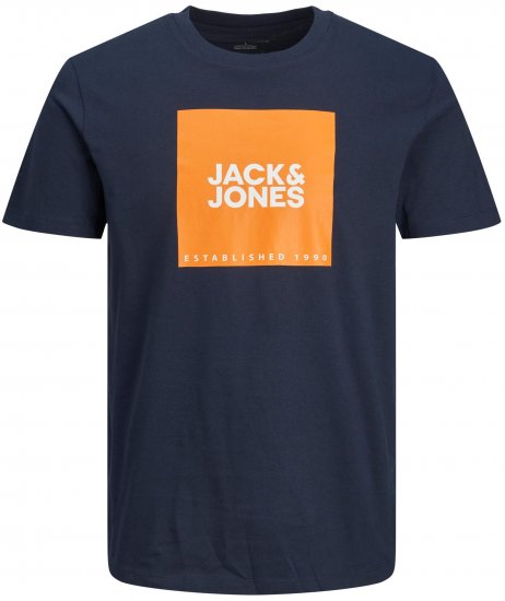 Jack & Jones JJLOCK TEE Dark Blue - T-shirts - Grote Maten T-shirts Heren