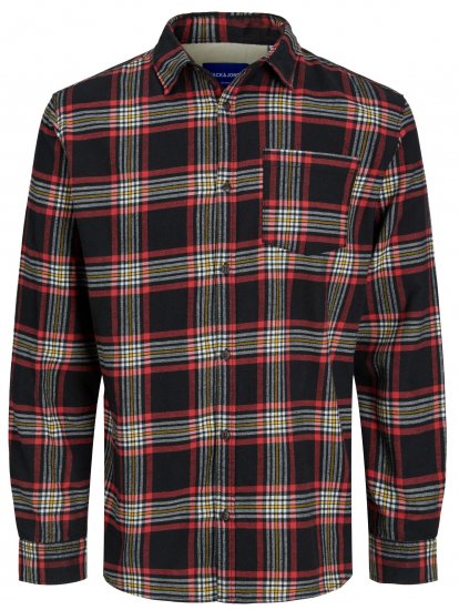 Jack & Jones JOROWEN CHECK COMFORT Shirt Black - Hemden - Overhemden Grote Maten Heren