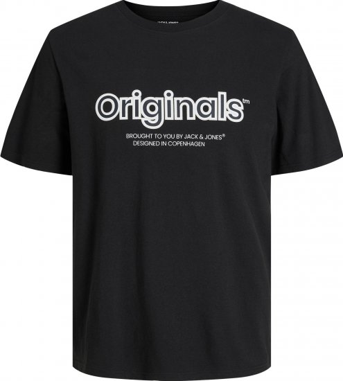 Jack & Jones JORLAKEWOOD BRANDING TEE Black - T-shirts - Grote Maten T-shirts Heren
