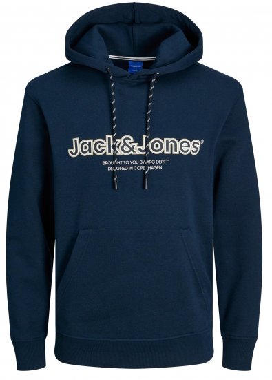 Jack & Jones JORLAKEWOOD SWEAT HOODIE Sky Captain - Sweaters & Hoodies - Sweaters & Hoodies Grote Maten Heren