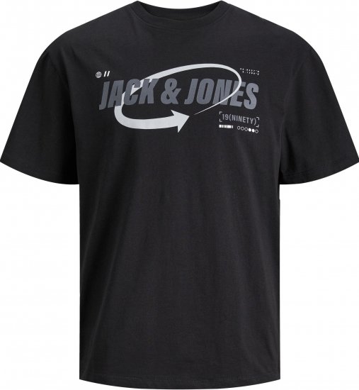 Jack & Jones JCOBLACK TEE SS CREW NECK Black - T-shirts - Grote Maten T-shirts Heren