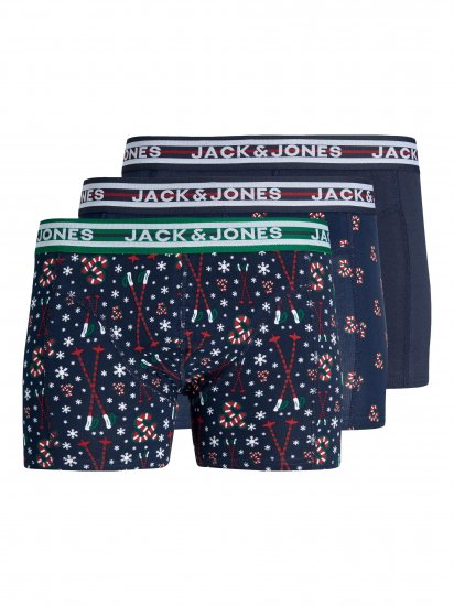 Jack & Jones JACXMAS CANDY TRUNKS 3 PACK Navy Blazer - Ondergoed & zwem - Grote Maten Ondergoed Heren