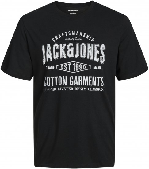 Jack & Jones JJJEANS T-shirt Black - T-shirts - Grote Maten T-shirts Heren