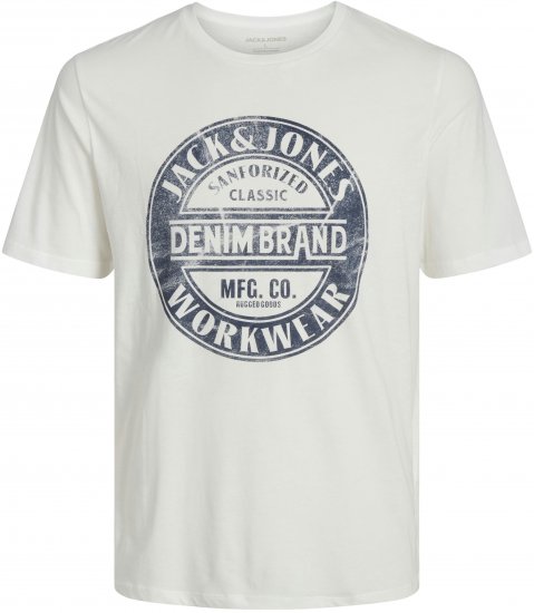 Jack & Jones JJJEANS T-shirt White - T-shirts - Grote Maten T-shirts Heren
