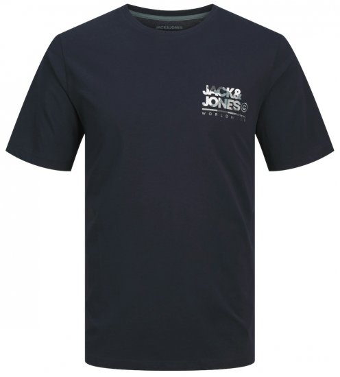 Jack & Jones JJLUKE T-Shirt Navy Blazer - T-shirts - Grote Maten T-shirts Heren