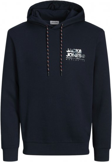 Jack & Jones JJLUKE Hoodie Navy Blazer - Sweaters & hoodies - Sweaters & Hoodies Grote Maten Heren