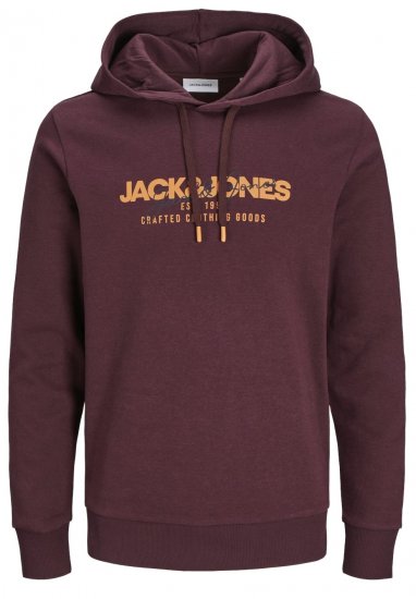 Jack & Jones JJALVIS Hoodie Vineyard Wine - Sweaters & hoodies - Sweaters & Hoodies Grote Maten Heren